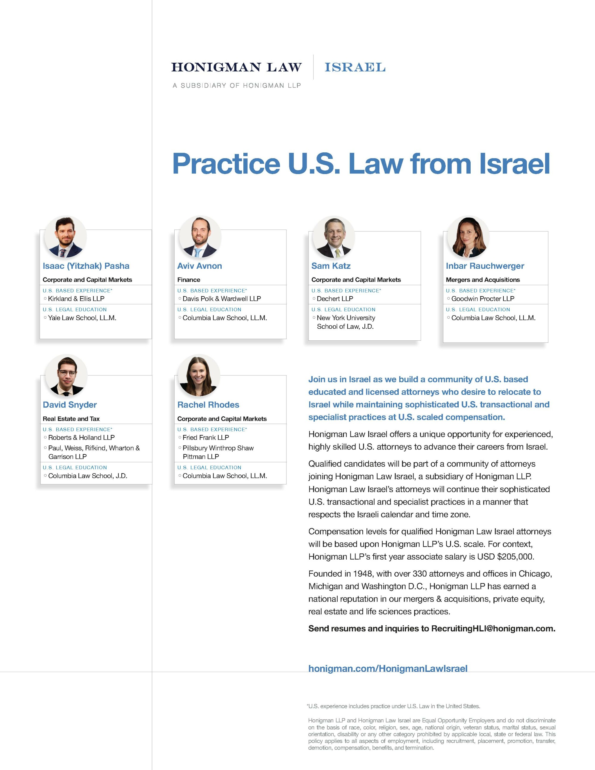 Honigman Law Israel